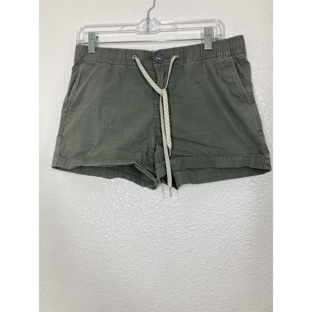 Vuori Shorts Mens 30 Green Chino Elastic Waist Drawstring Zip Pocket Casual